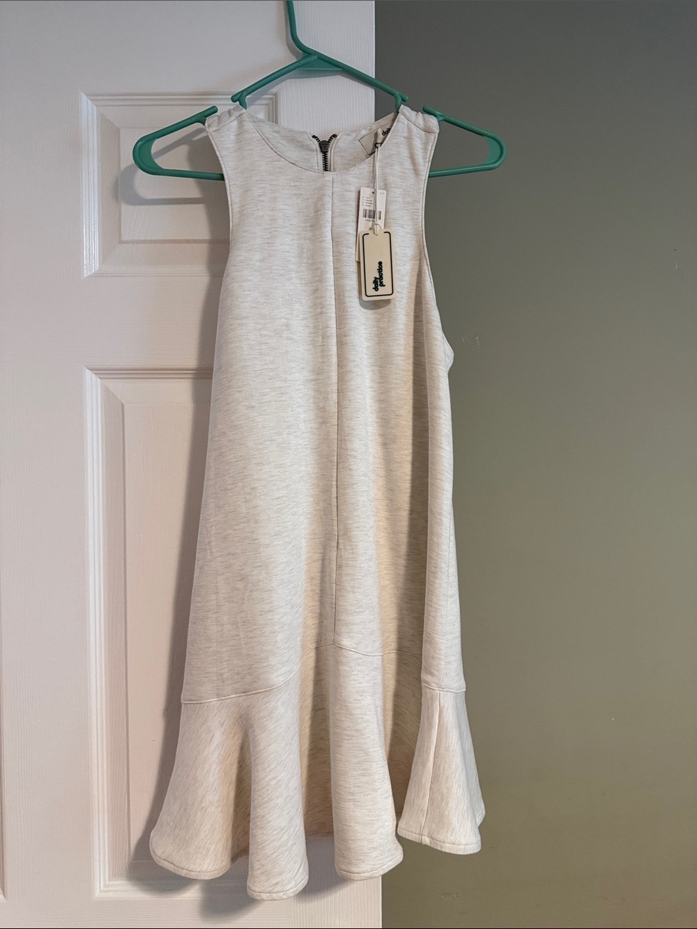 Sleeveless Cream Flare-Hem Mini Dress by Daily Practice, from Anthropologie
